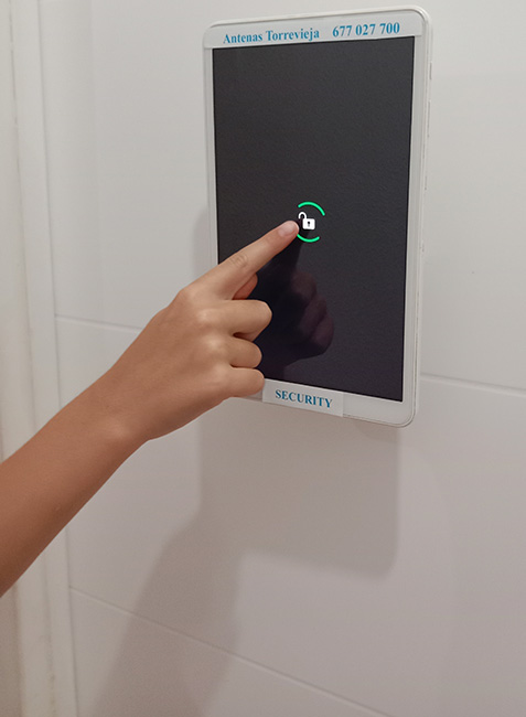 Pantalla de la alarma